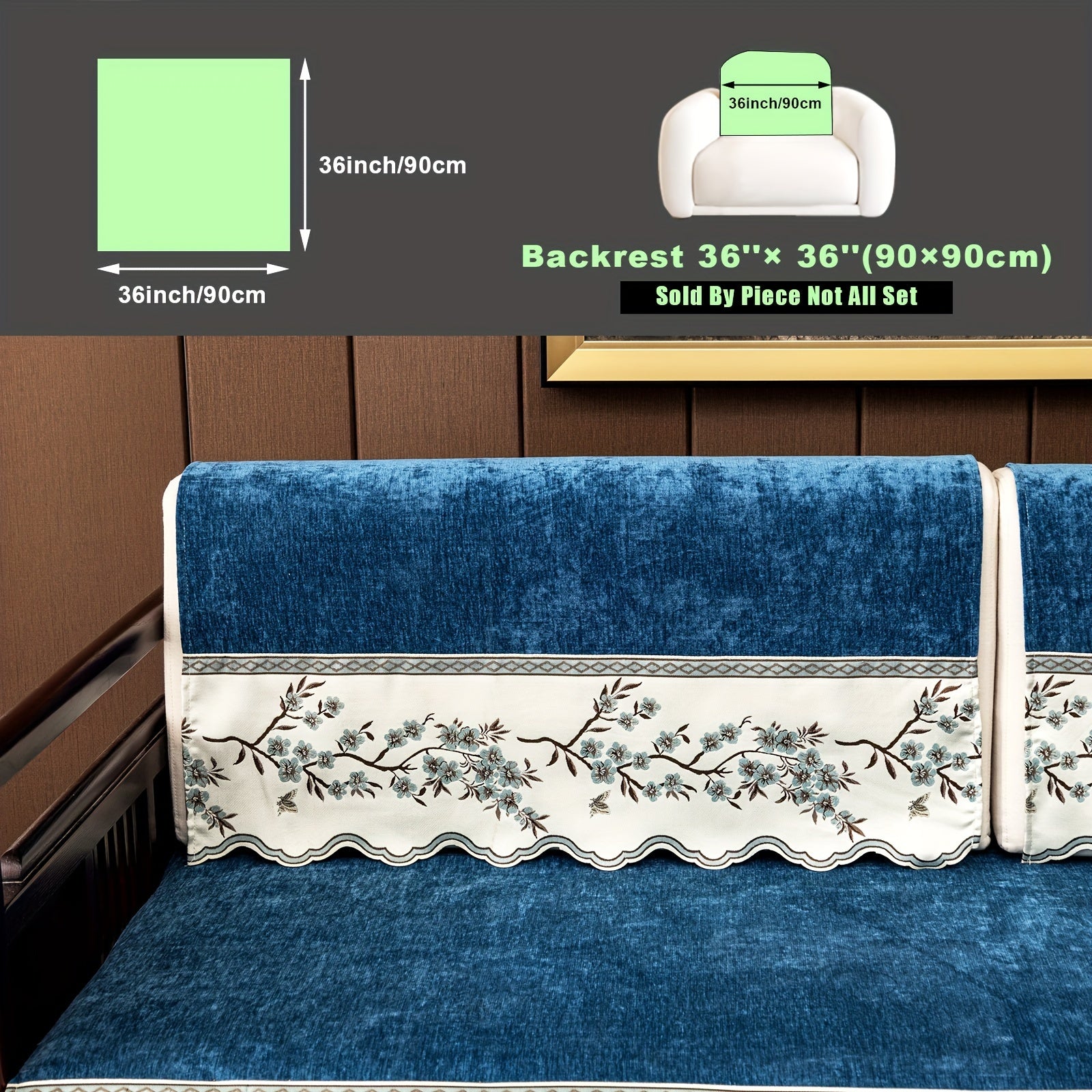 Чехол на диван с цветочным узором для всех сезонов с подушками и защитными чехлами для подушек для гостиной, спальни, офиса