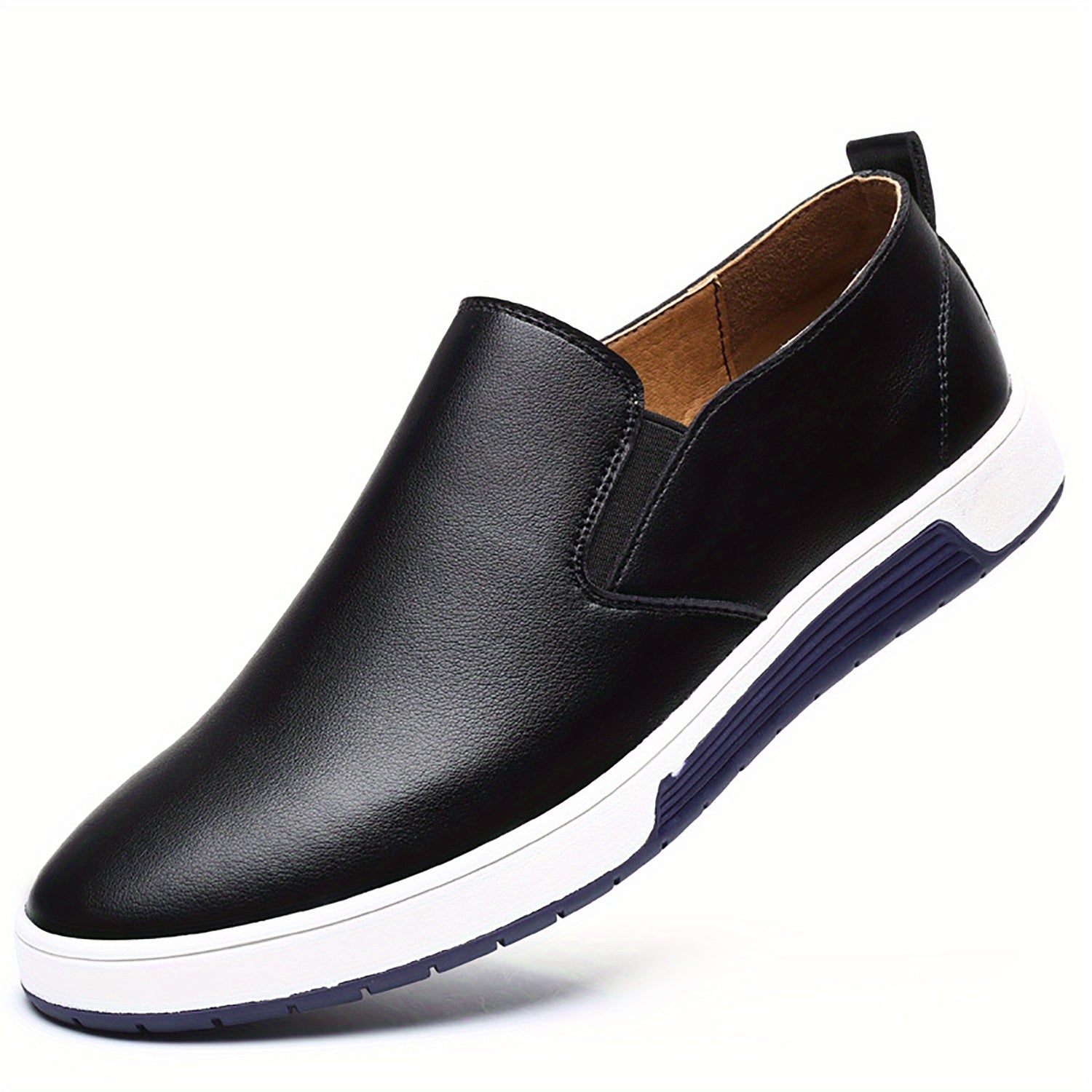 Men's Slip-On Loafers Casual Solid Color Rubber Sole Comfortable Shoes for Fall Spring Summer Winter