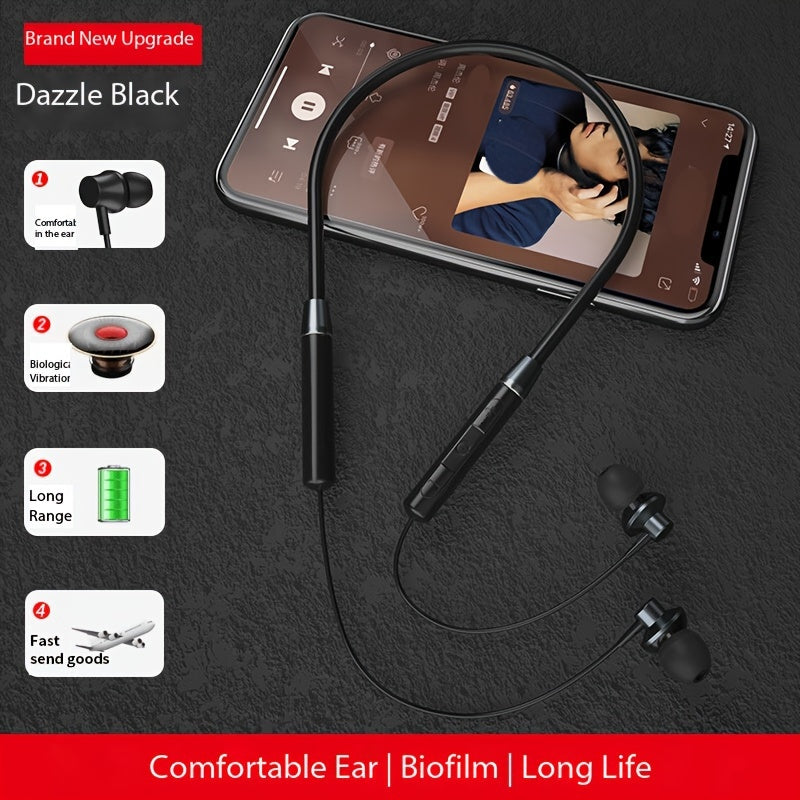 Neckband Wireless Headphones with Hi-Fi Stereo Sound for Sports and Exercise