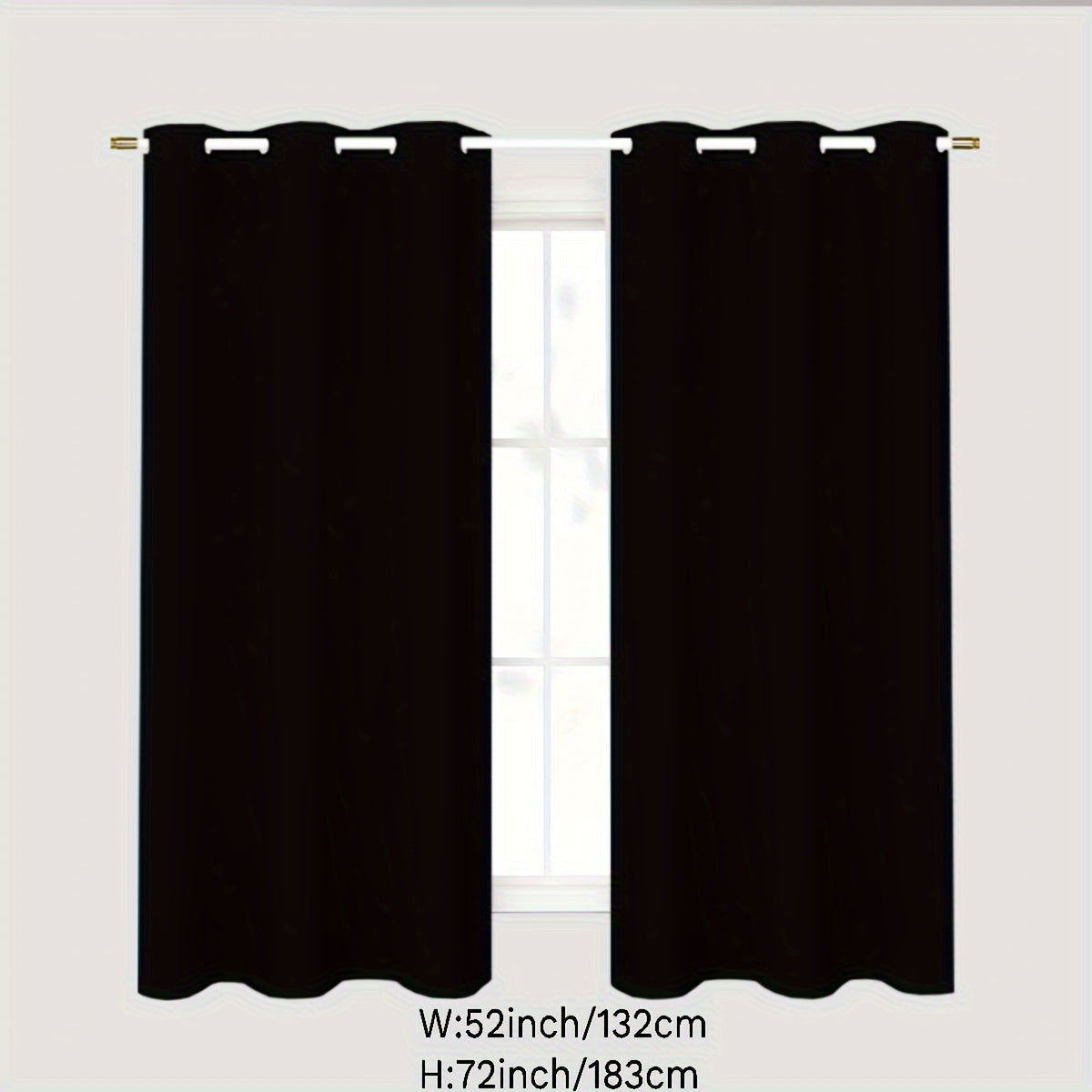 Gray Blackout Curtains for Bedroom Living Room Thermal Insulation Noise Reduction 1PC