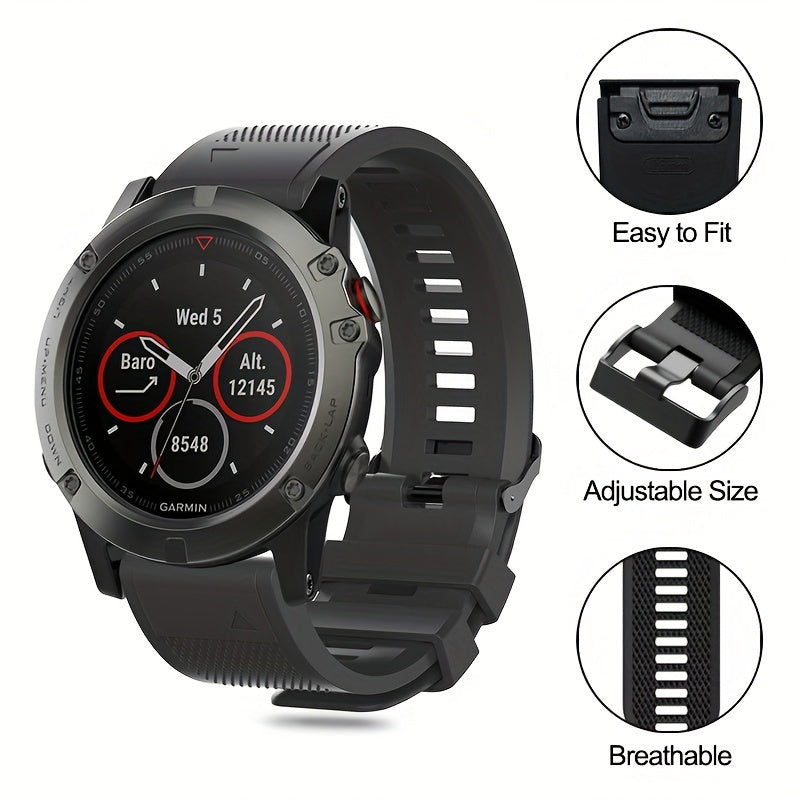 Garmin Fenix 7 Solar, Forerunner 955, Instinct 2 va boshqalar uchun maksimal qulaylik va chidamlilik uchun mo'ljallangan yuqori samarali sport kamarlarimiz bilan yangilang. Fenix 6, 5, Forerunner 945, Fenix3 HR, Descent MK 1 va boshqalar bilan mos keladi.