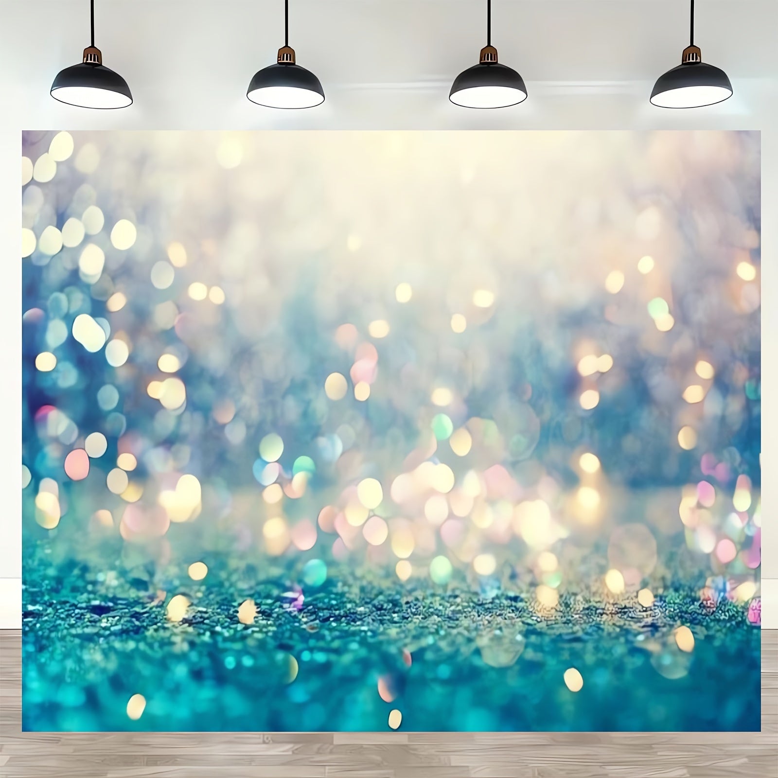 Yashil Polyester Bayram Banner Foto Props Tug'ilgan kun va Uy bezaklari uchun