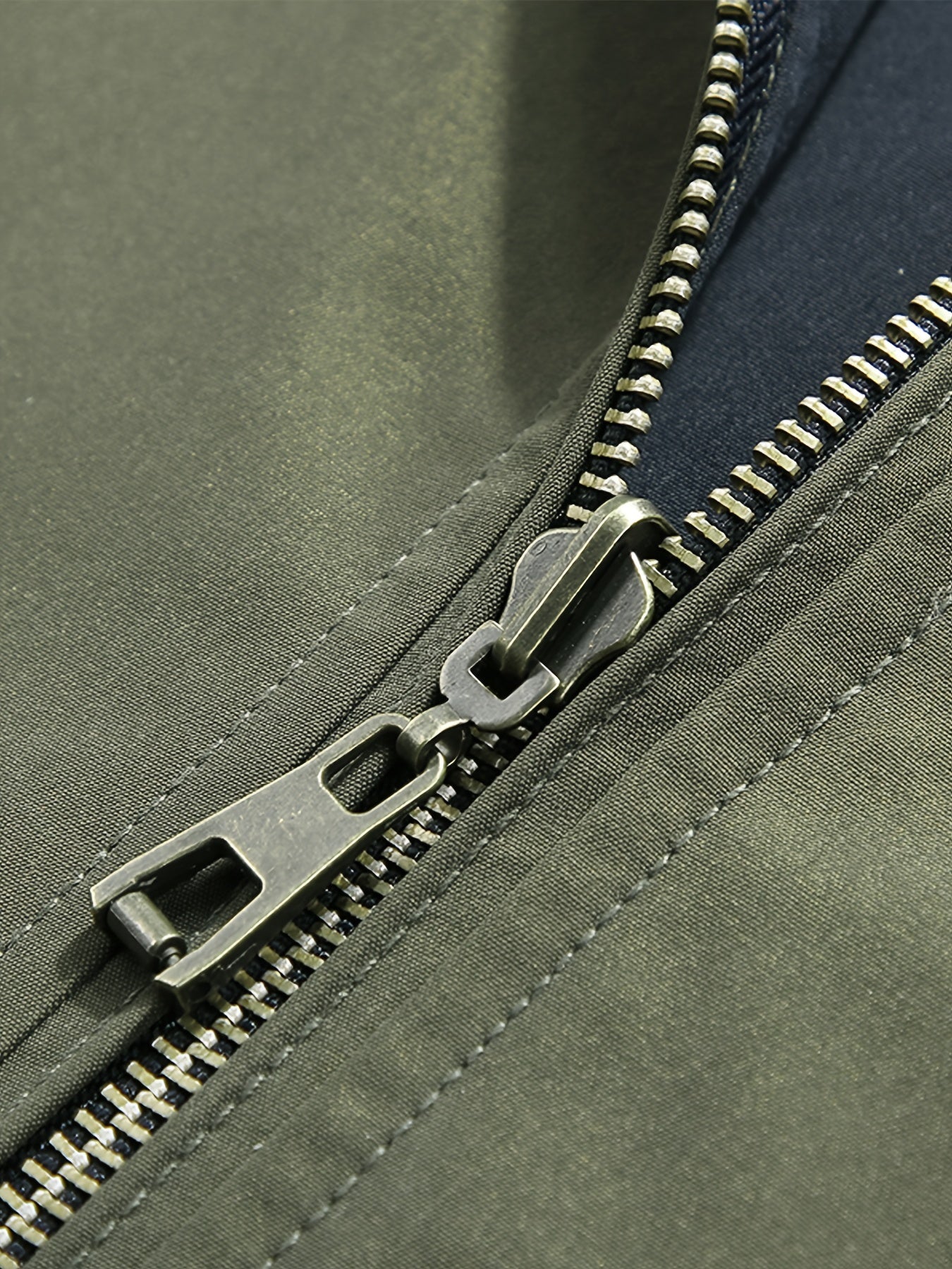 Men's Reversible Windproof Jacket with Pockets and Military-Inspired Design