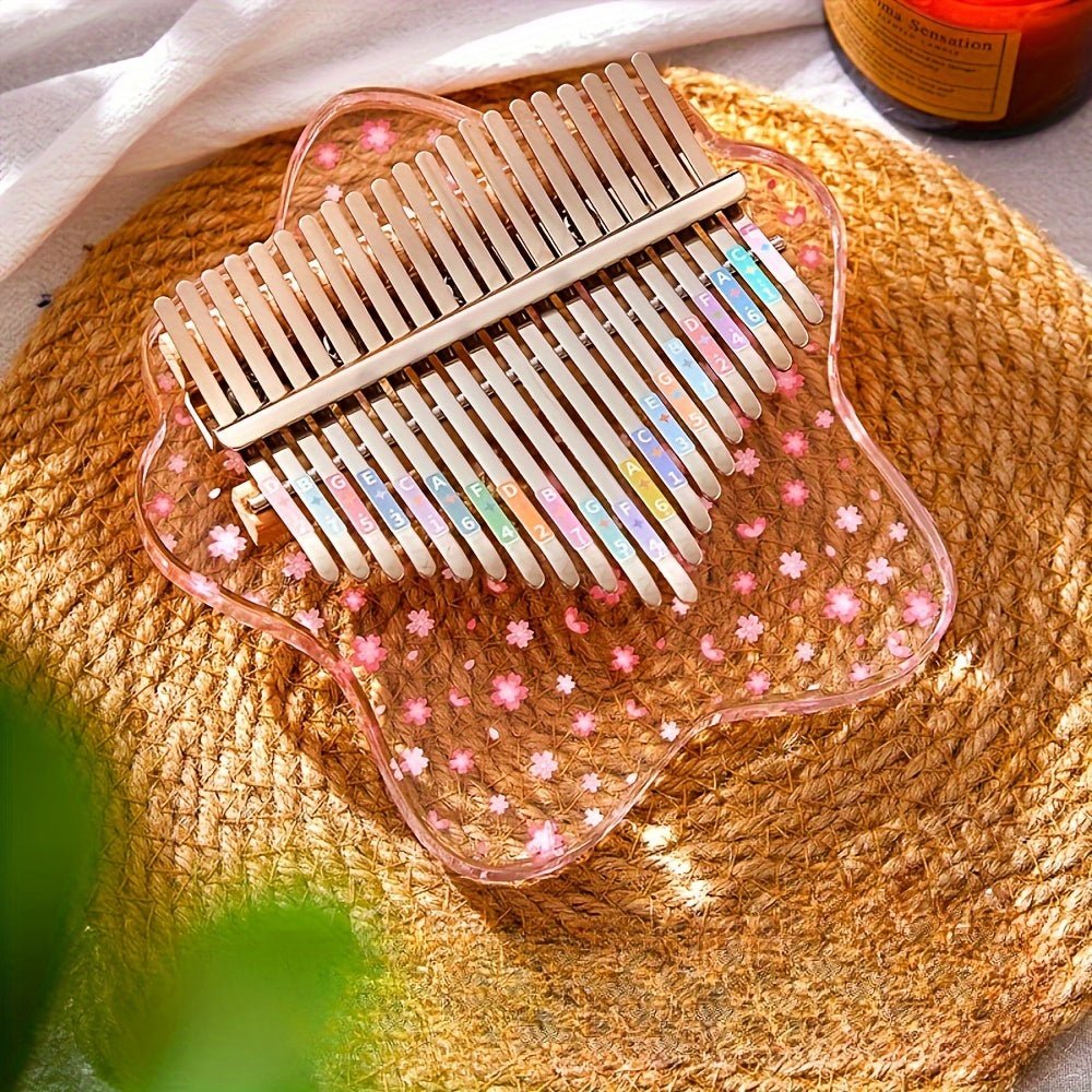 21-Note Crystal Clear Acrylic Kalimba Thumb Piano for Adults Gift