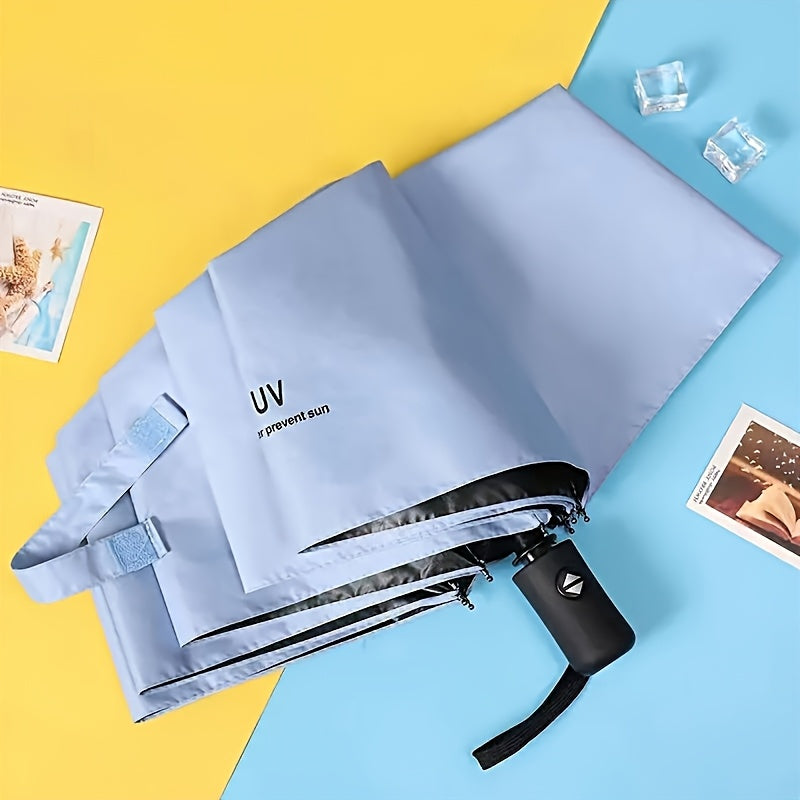 Automatic UV Protection Foldable Umbrella with Iron Frame and Pongee Canopy