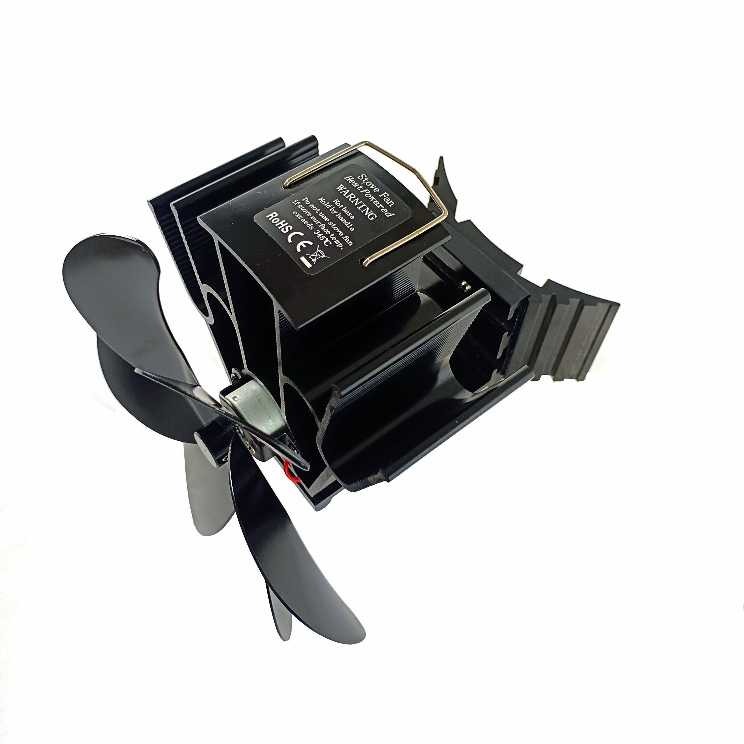 6-Blade Wall Mounted Fan Portable Indoor Outdoor Fireplace Chimney Use