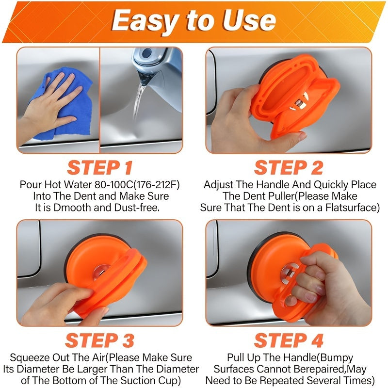 Набор для вытягивания вмятин на автомобиле 3 шт. - инструменты для ремонта вмятин с присосками для кузова автомобиля