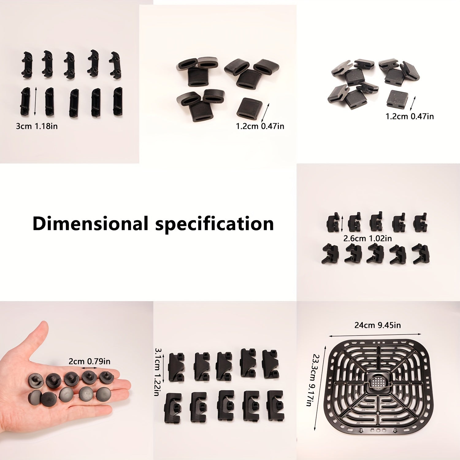 Turli havo fritöz modellari uchun 1 dan 10 dona gacha to'plamlarda mavjud silikon burchak qoplamali pishirish panasi mat.