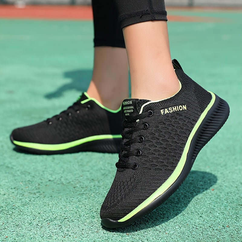Women's Breathable Lace-Up Casual Sneakers with Soft Sole and Platform