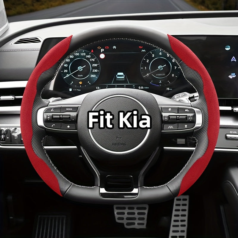 Universal Winter Fleece Non-Slip Steering Wheel Cover for All-Season Use