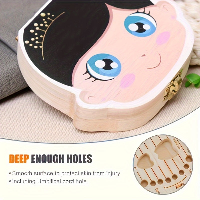 Wooden Memory Box for Kids with Utility Hooks Suitable for Weddings