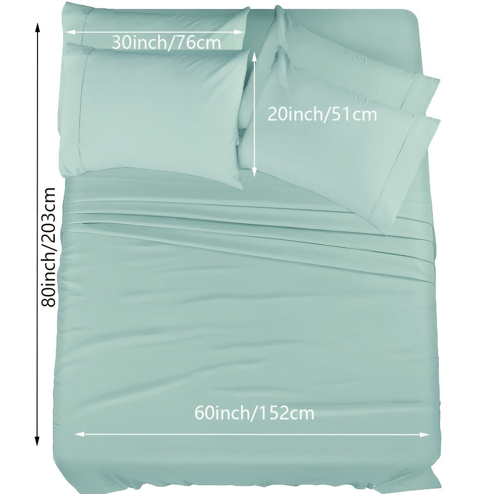 Luxury Fitted Sheet Set with Wrinkle and Stain Resistant Deep Pocket Bedding for Bedroom or Hotel
