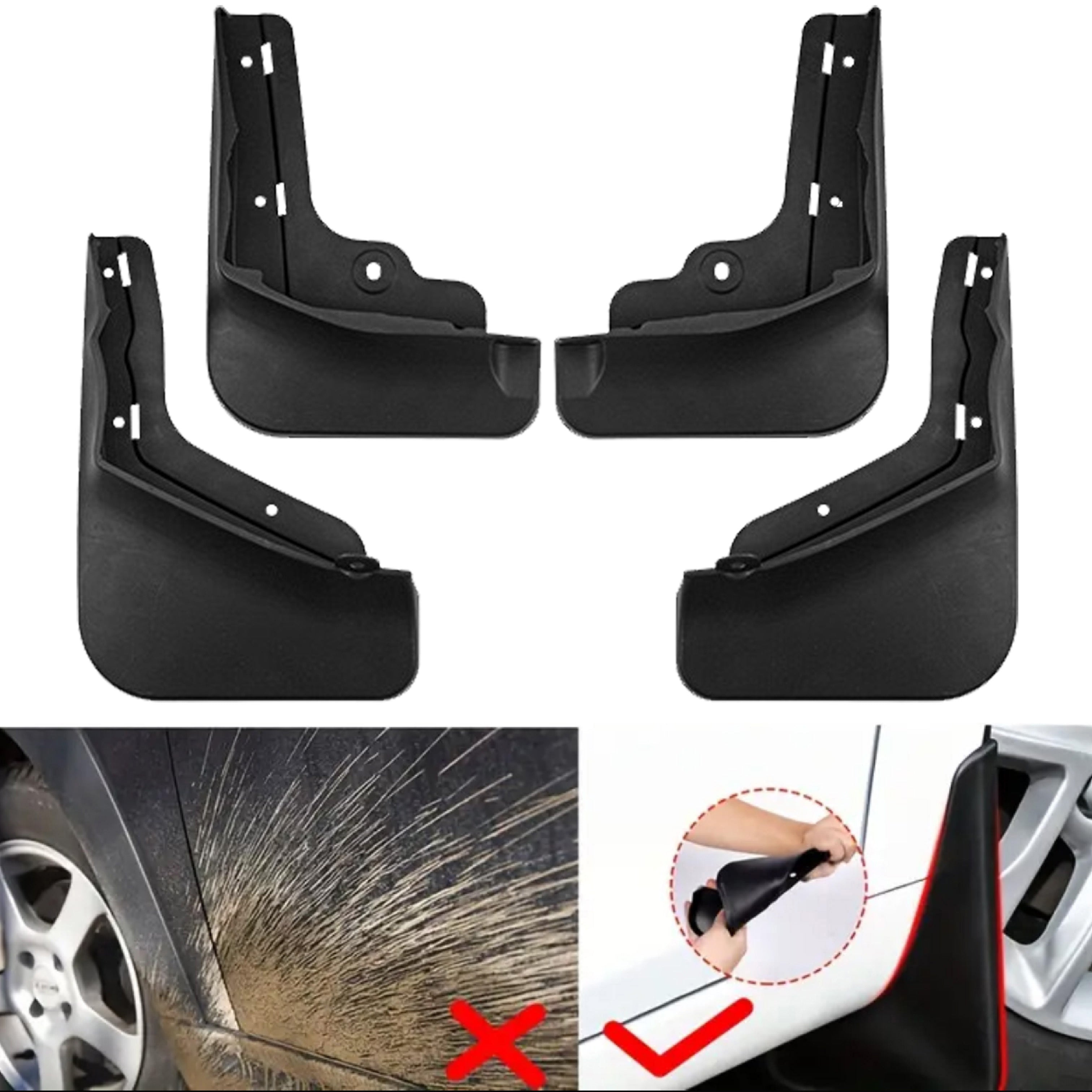 4pcs Guardabarros de coche para guardabarros delanteros y traseros, protección duradera contra arañazos