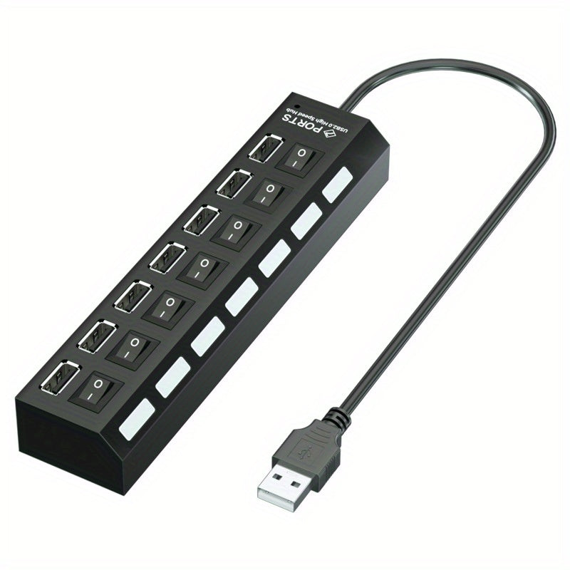 Universal USB Hub 4/7 portli kompyuter sichqonchasi, klaviatura, xotira kartasi uchun o'tkazgich