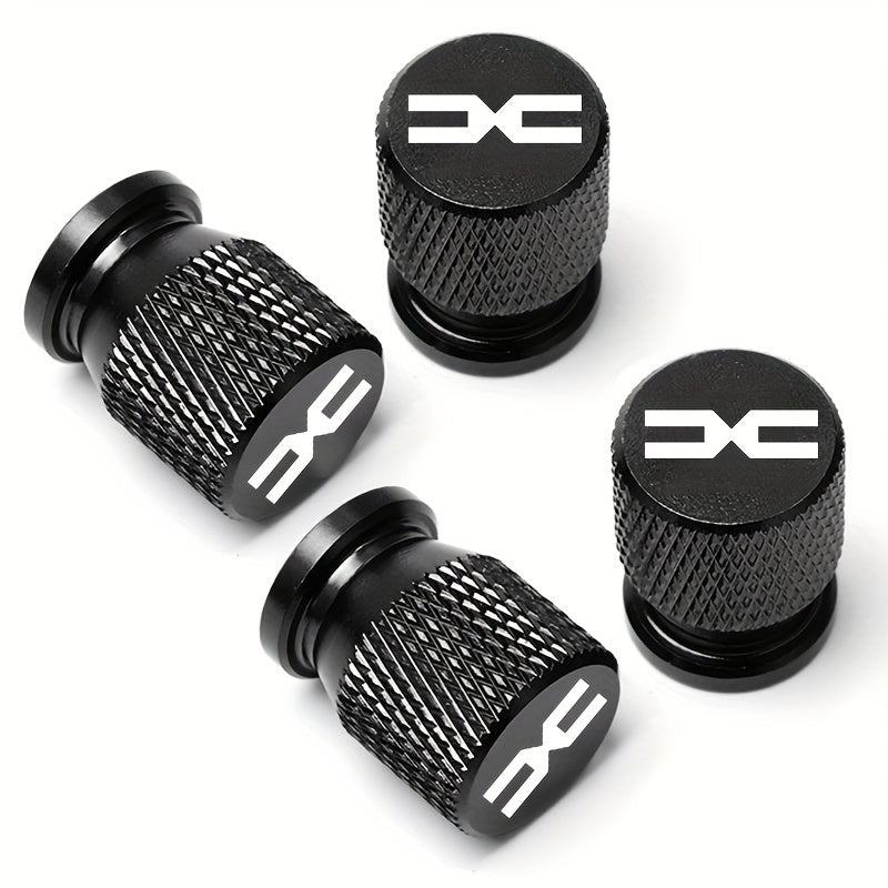 4-to'plam alyuminiy shinalar ventili bo'lagi qopqog'i, avtomobillar uchun universal moslik, chang qopqog'i