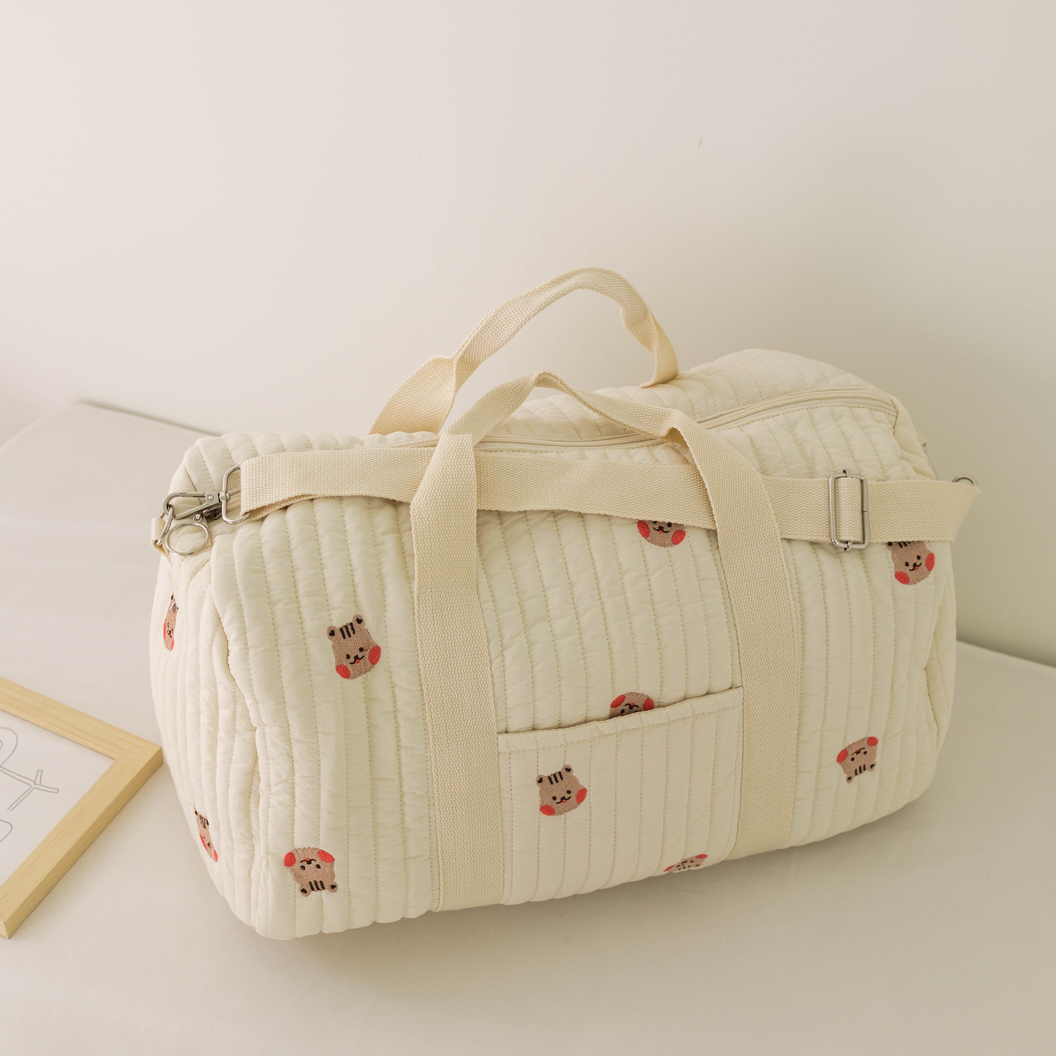 Travel Bag for Women with Elegant Embroidery, Spacious and Convenient