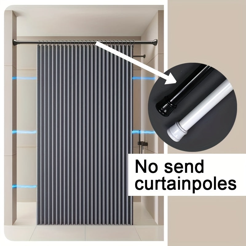 Shahar mavzusidagi suv o'tkazmaydigan sun'iy kətan dush pardasi, tutqichlar va magnit halqa bilan, faqat qo'l bilan yuvish, qisman astarlangan, oddiy to'qima, barcha mavsumlar uchun mos, hammom va mehmonxonalar uchun nam/quruq ajratish uchun ideal.