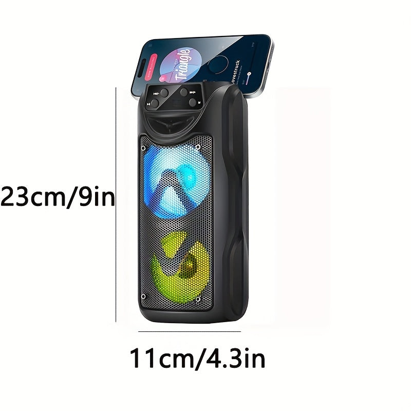 10W Portable Wireless Speaker with True Wireless Stereo HD Sound LED Lighting USB Charging