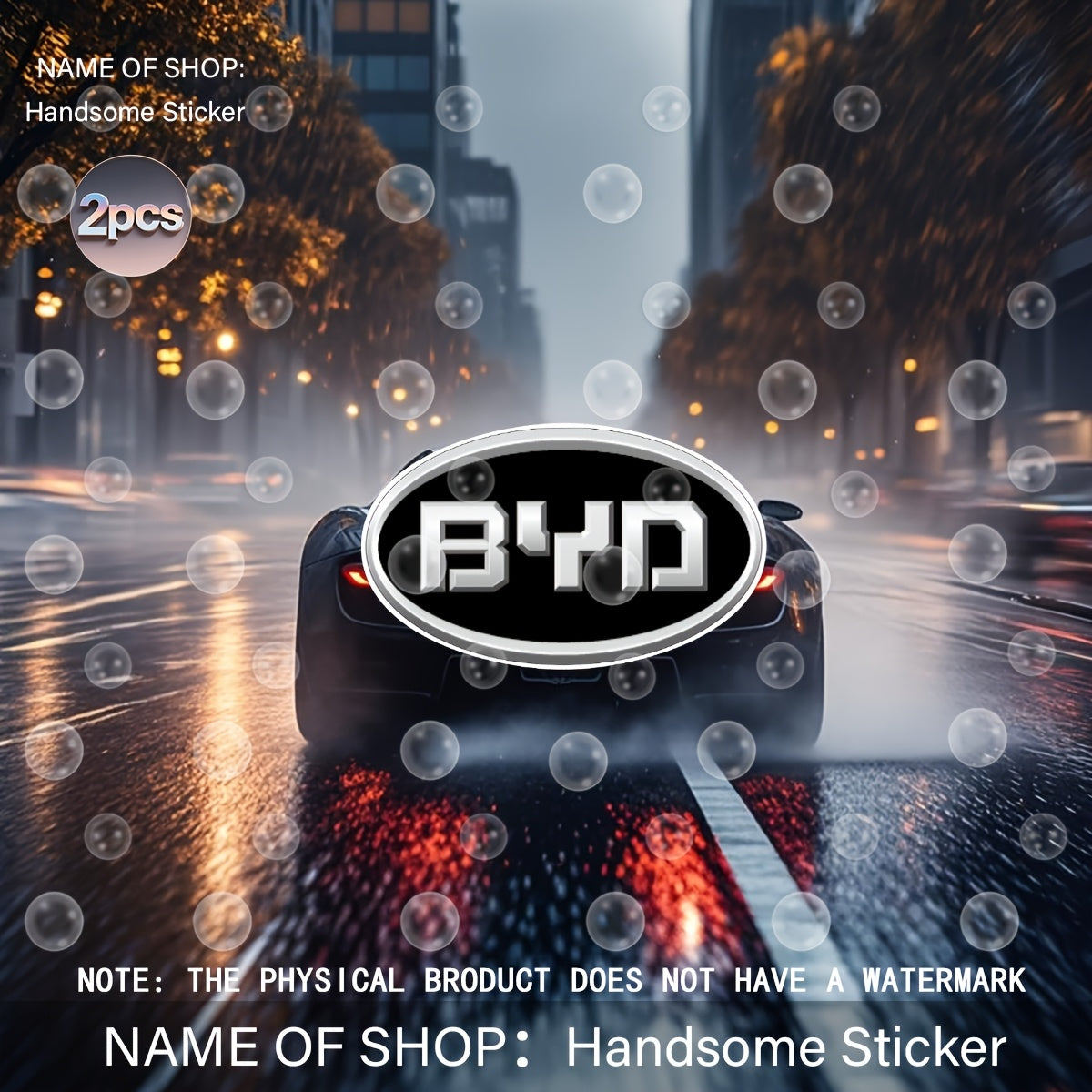 2 Pack Waterproof Vinyl Car and Laptop Decals Creative Stickers