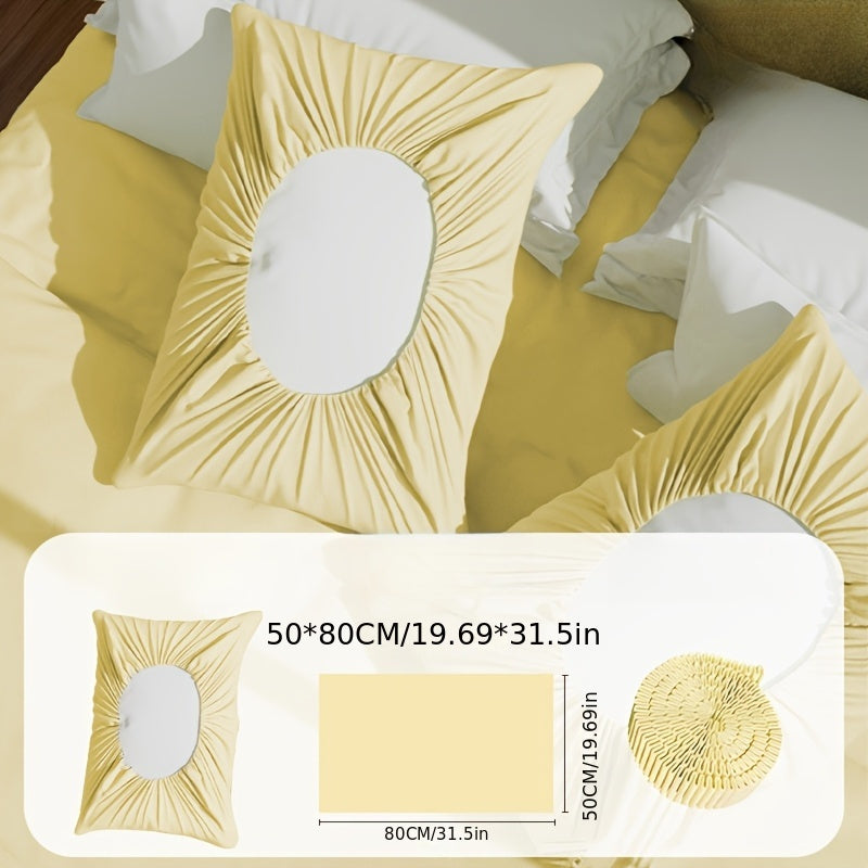 Set of 2 Polyester Satin Pillowcases for Travel, Hotel, RV, Camping