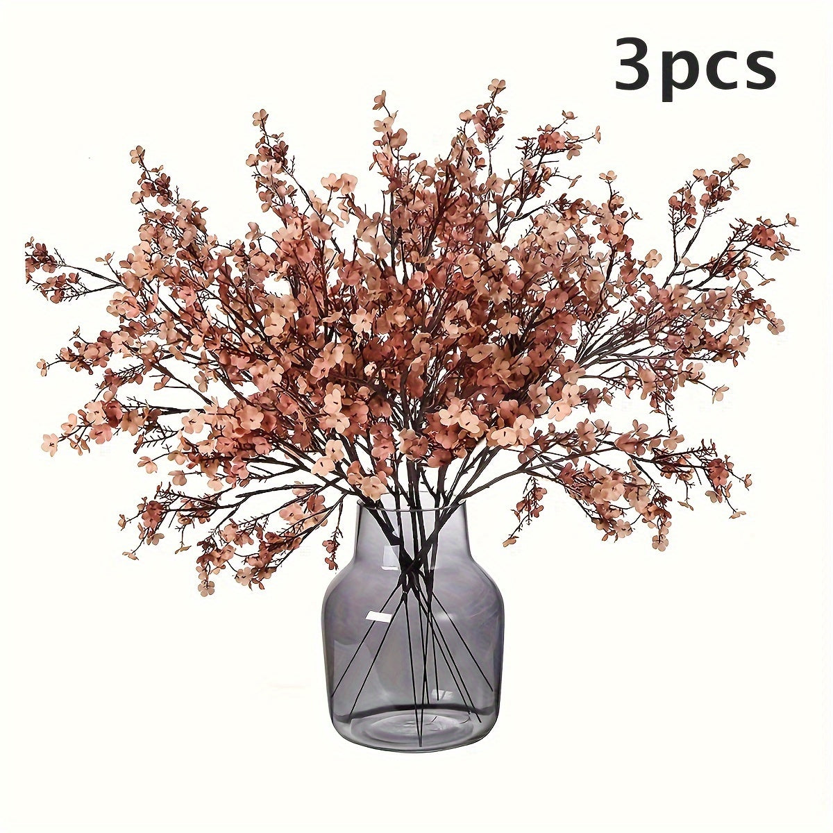 3-Piece Artificial Cherry Blossom Branch Set for Home Decor