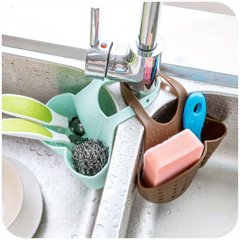Synthetic Resin Sink Drain Rack Kit for Kitchen Organization and Pool Supplies