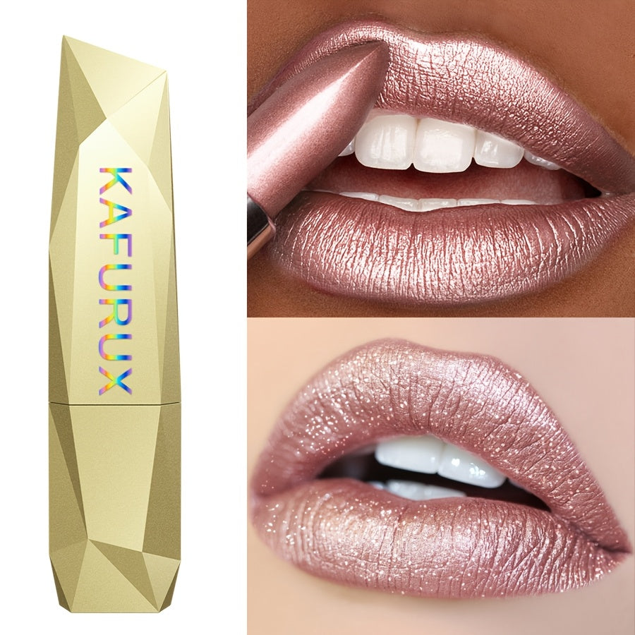 Pintalabios perlescente para mujer, de alta pigmentación, no se desvanece, con gloss hidratante