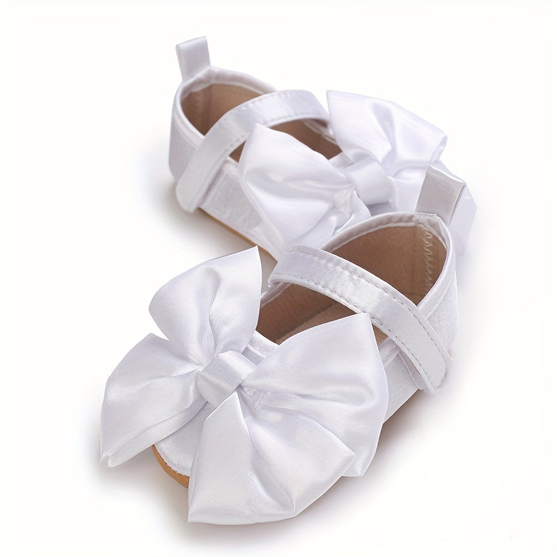 Baby Girls Shoes Mary Jane Bowknot Solid Color Spring Autumn Non-slip Lightweight