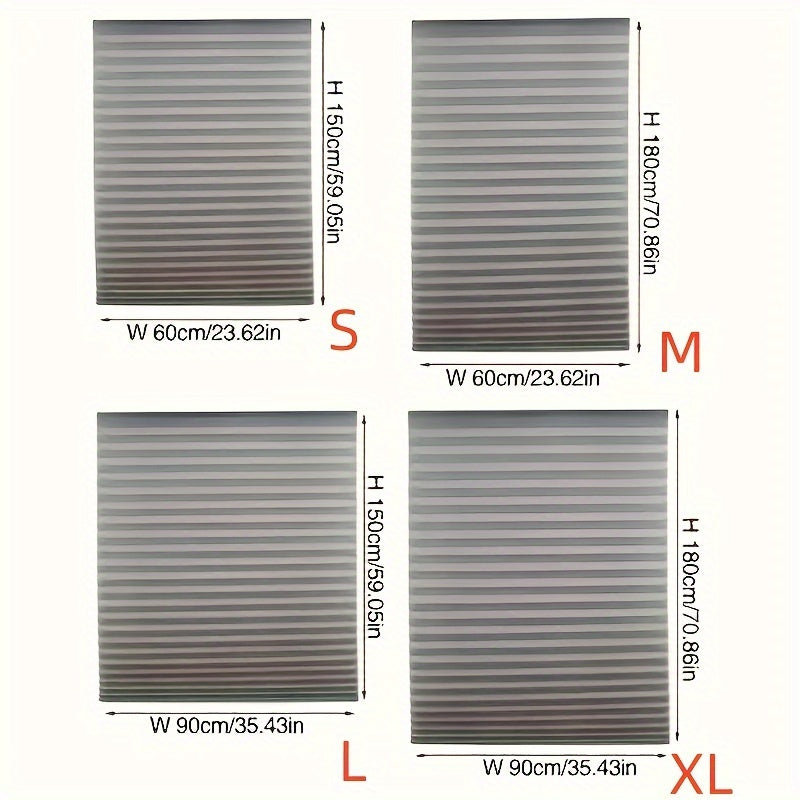 Lightweight Blackout Curtain with Light Filtering Pleated Design for Living Room or Office