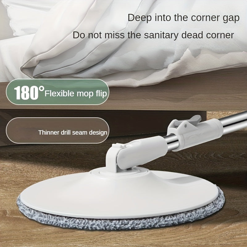 Qo'l bilan ishlatish mumkin bo'lgan aylanuvchi mopa to'plami, oson siqish va oqava suvni ajratish xususiyatiga ega, yashash xonalarini, hammomlarni, hojatxonalarni, oshxonalarni va pollarni tozalash uchun ideal.