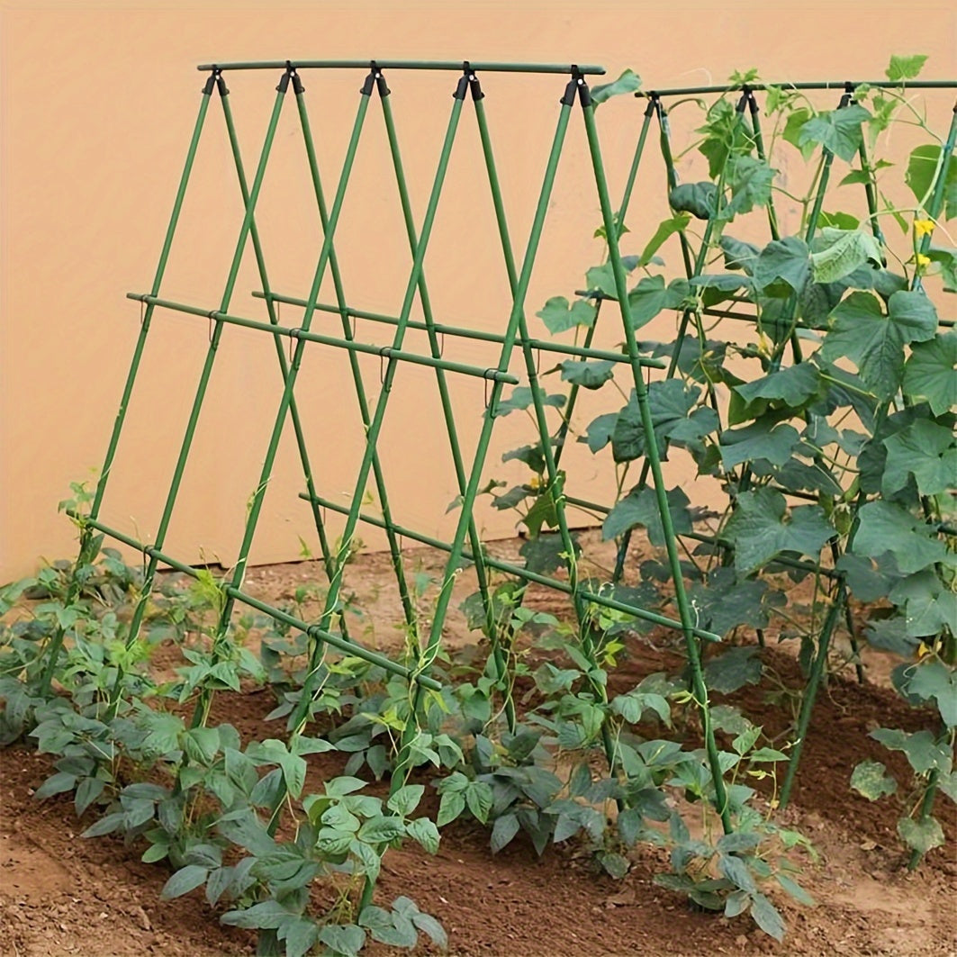 Green Garden Climbing Plant Support Set of 6 Durable PE/PP Frame for Vines Flowers Vegetables
