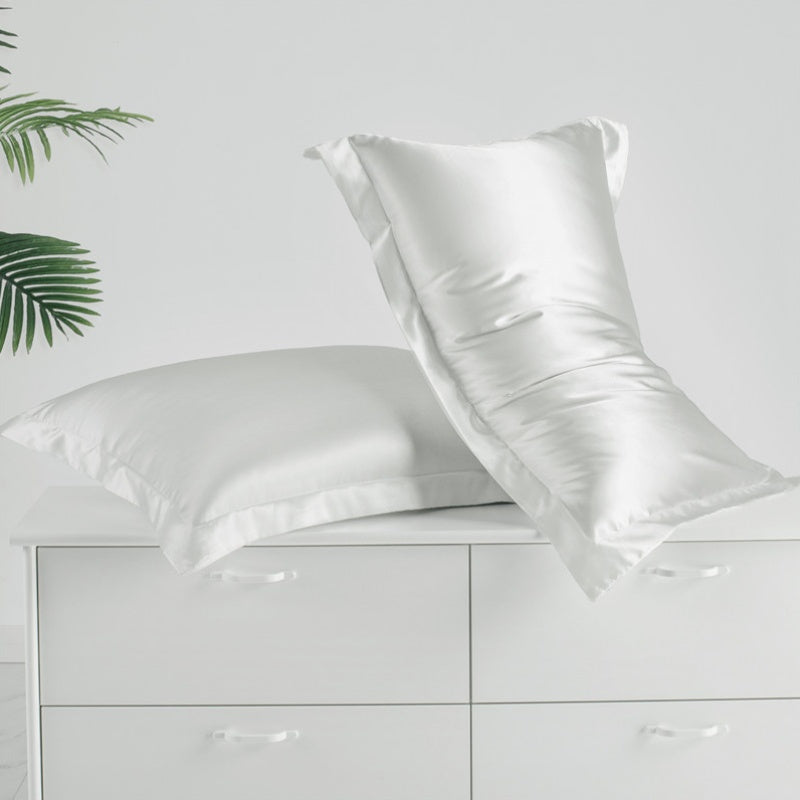 Luxurious Satin Pillowcase with Envelope Closure, Breathable Polyester, Solid Color