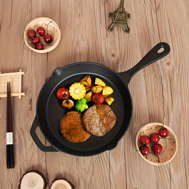 Cast Iron Skillet Set Non-Stick Oven Safe Durable for Home Cooking