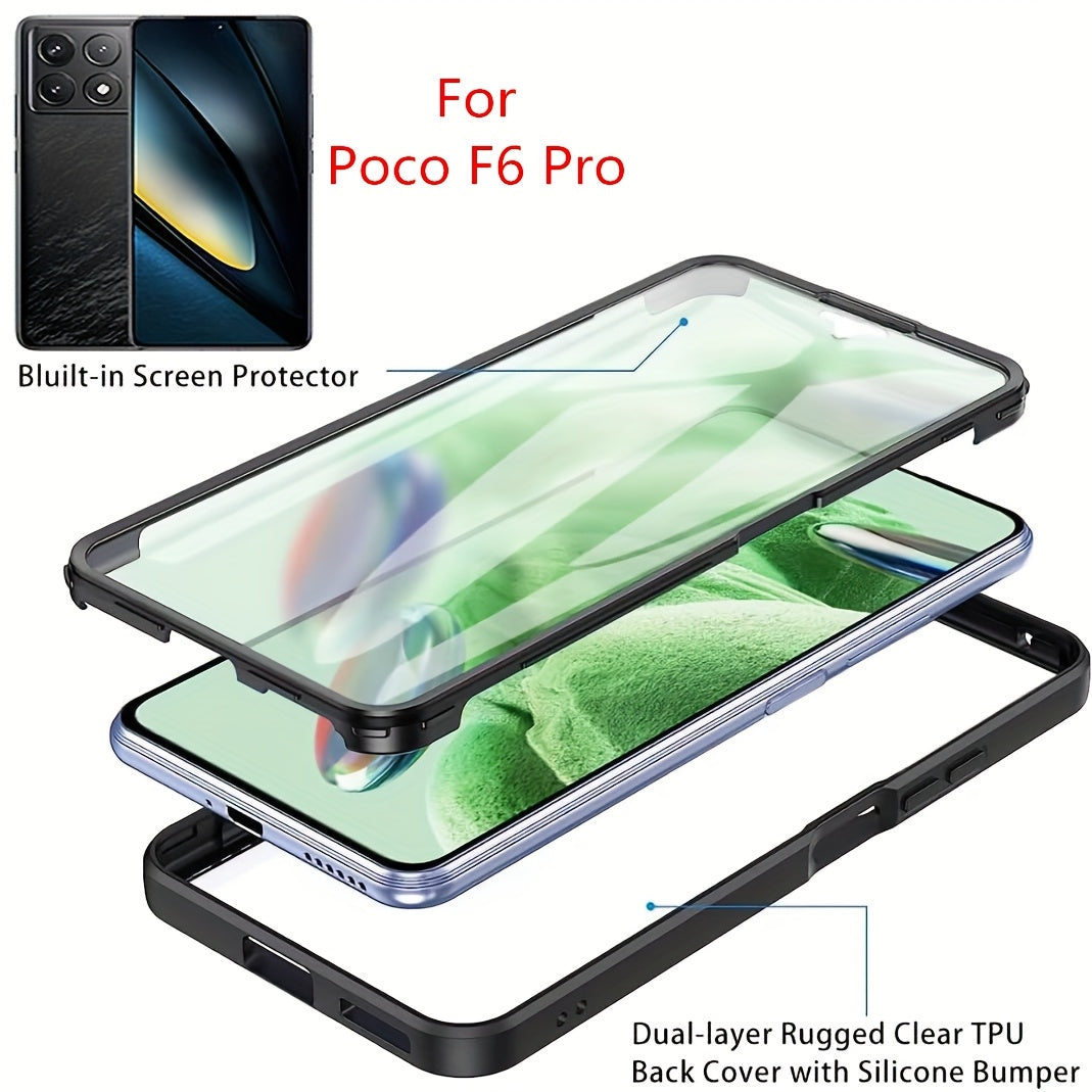 360 Full Body Shockproof Phone Case for Xiaomi POCO Series with Built-in Screen Protector