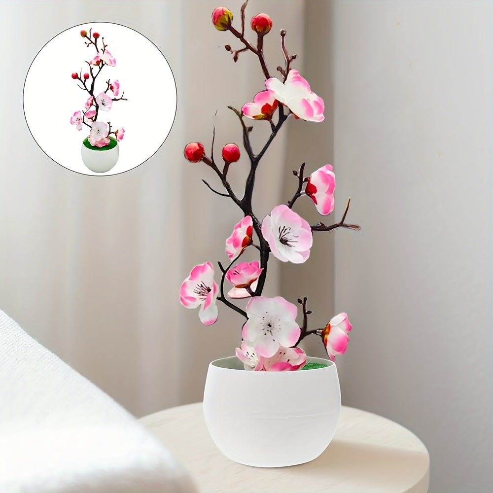 Artificial Plum Potted Plant for Weddings and Decorations