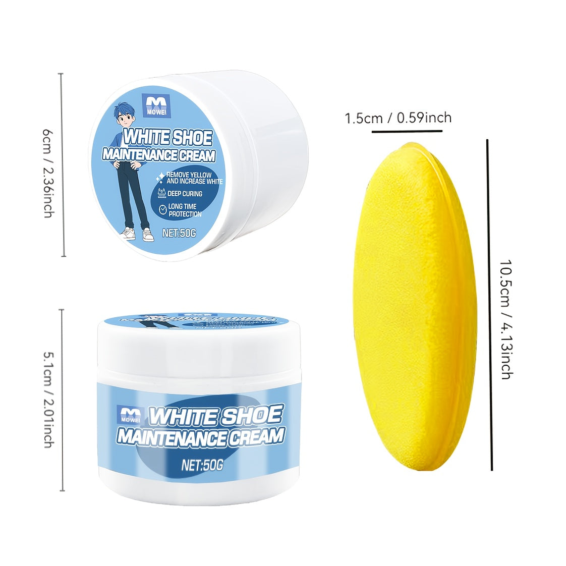 White Synthetic Shoe and Furniture Care Cream for Shine Restoration