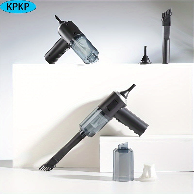 Yengil simsiz avtomobil changyutgichi, yuqori so'rish quvvati va qayta zaryadlanadigan batareyaga ega, uy va avtomobil tozalash uchun ideal.