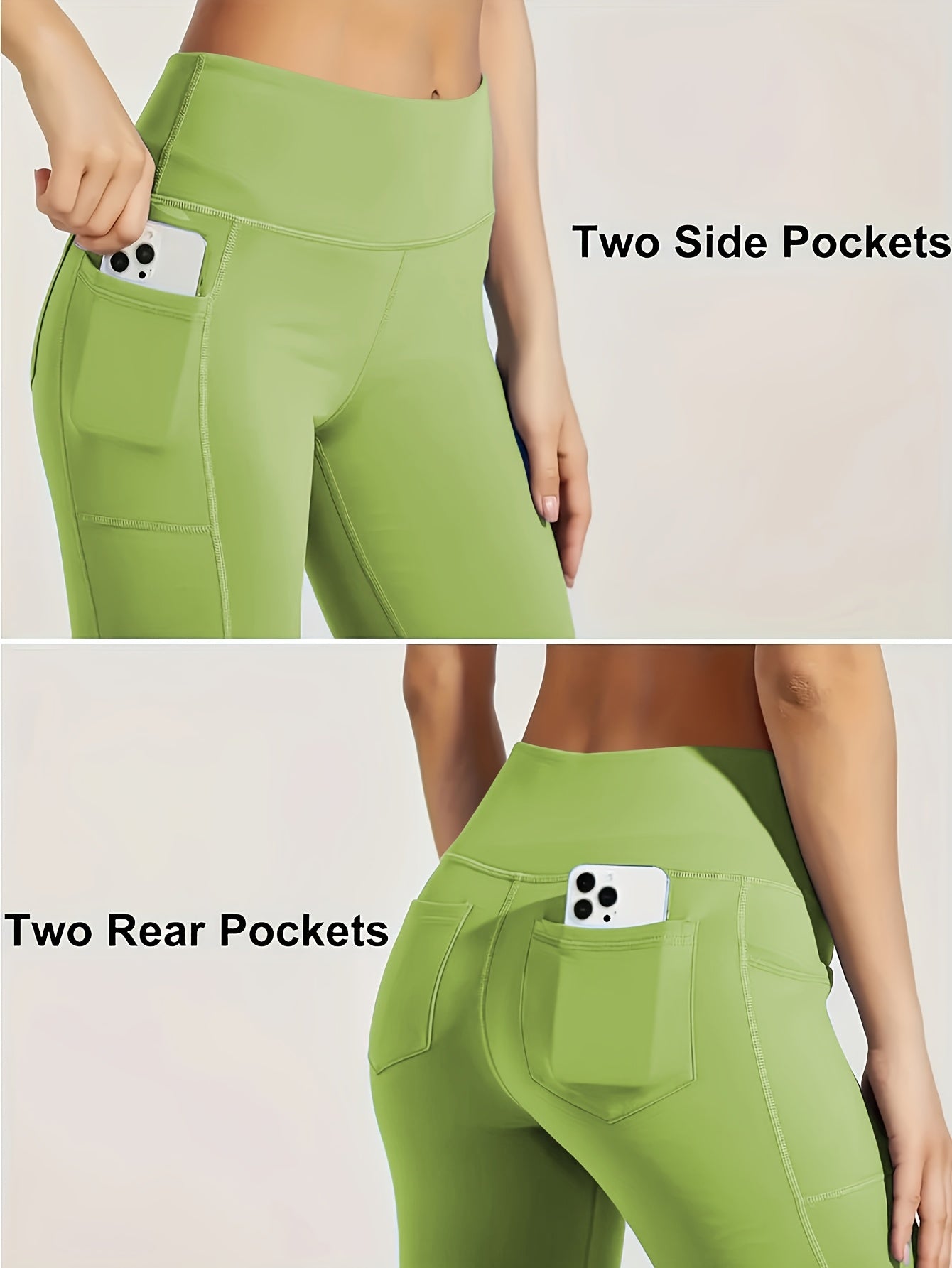 Plus Size Women's Yoga Pants with Phone Pocket Casual Sportswear