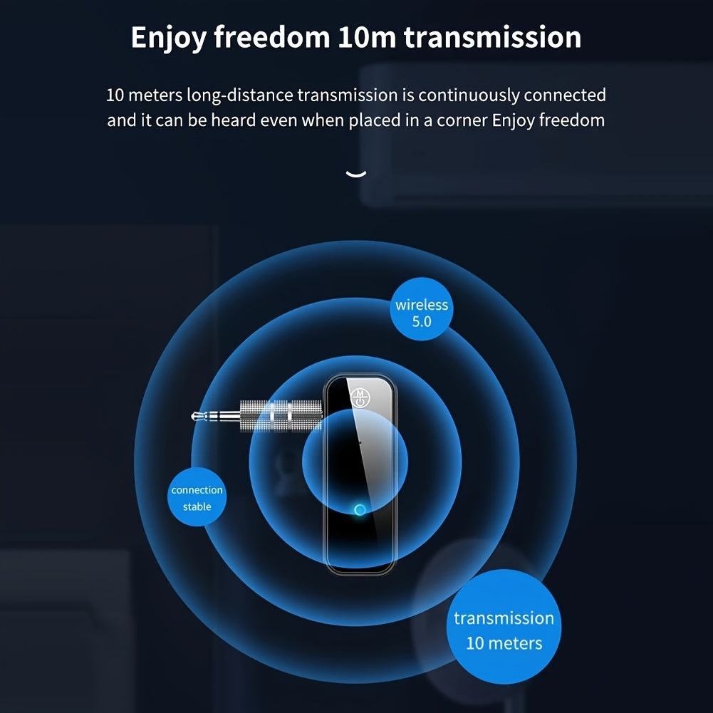 Wireless 2-in-1 Transmitter Receiver with 3.5mm Jack for TV and Audio