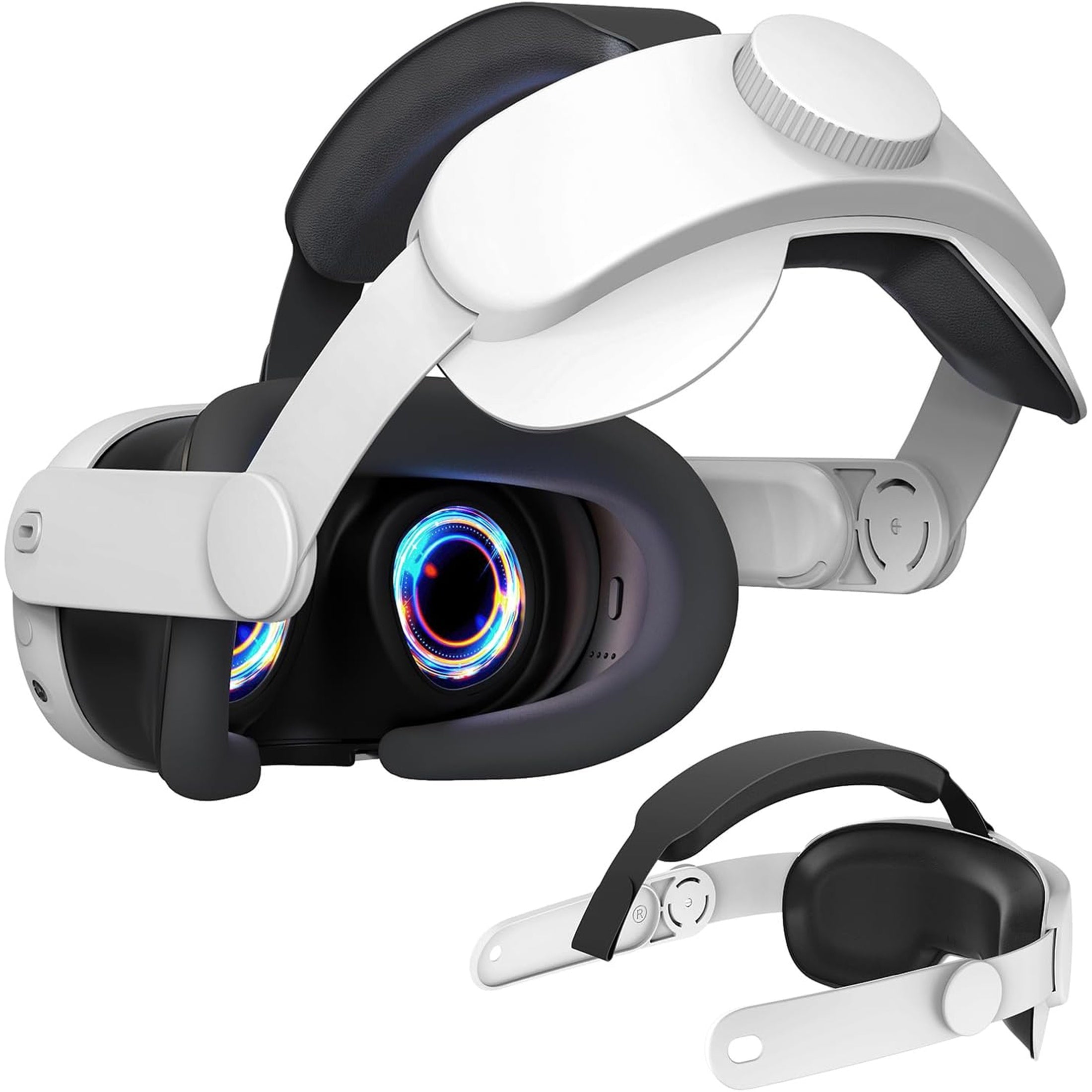 MetaQuest 3 VR boshqaruvchisi uchun sozlanadigan bosh straplari qo'llab-quvvatlash va qulaylik