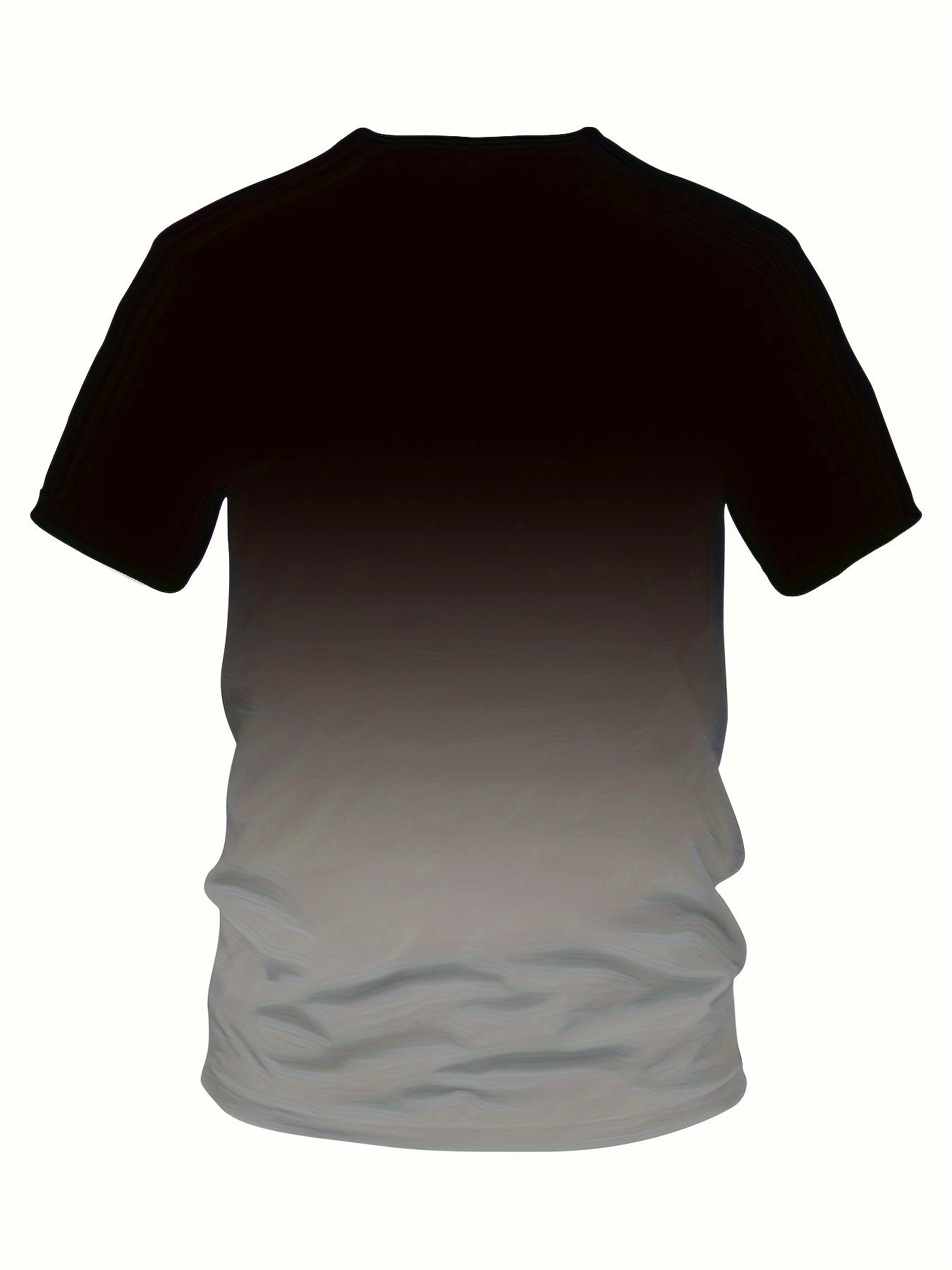 Men's Ombre Casual Suit Set with T-Shirt and Shorts for Summer Vacation and Exercise