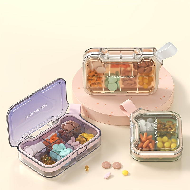Sealed Polycarbonate 4/7 Compartment Pill Organizer Case Moisture-Proof