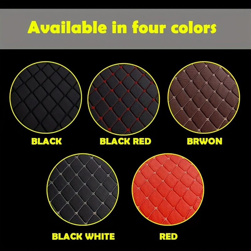 Luxury Faux Leather Car Trunk Mat for SUV All-Weather Durable Floor Liner