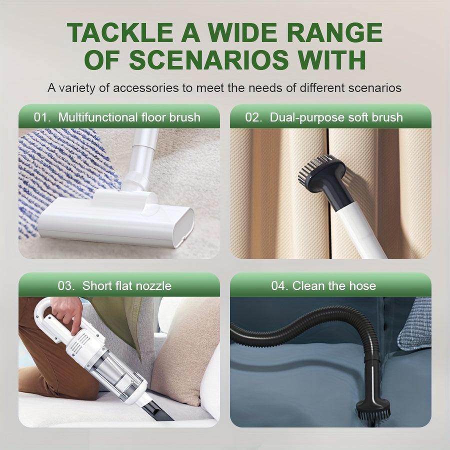 Cordless Handheld Vacuum Cleaner 9500PA Suction LED Light Car Cleaning Kit