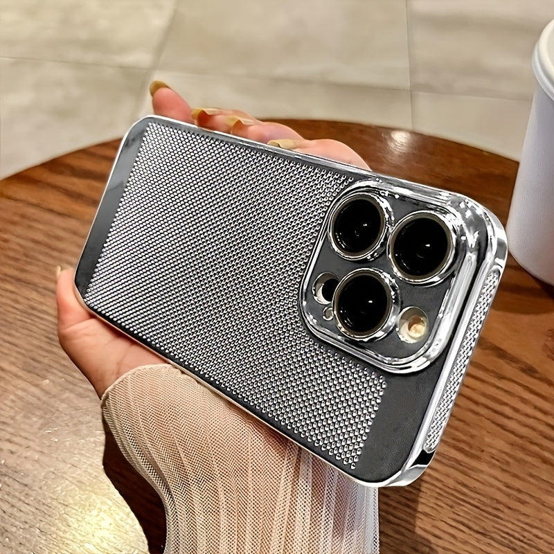 High-End Phone Case with Built-In Lens Film for iPhone 11-16 Polycarbonate Slim Cover