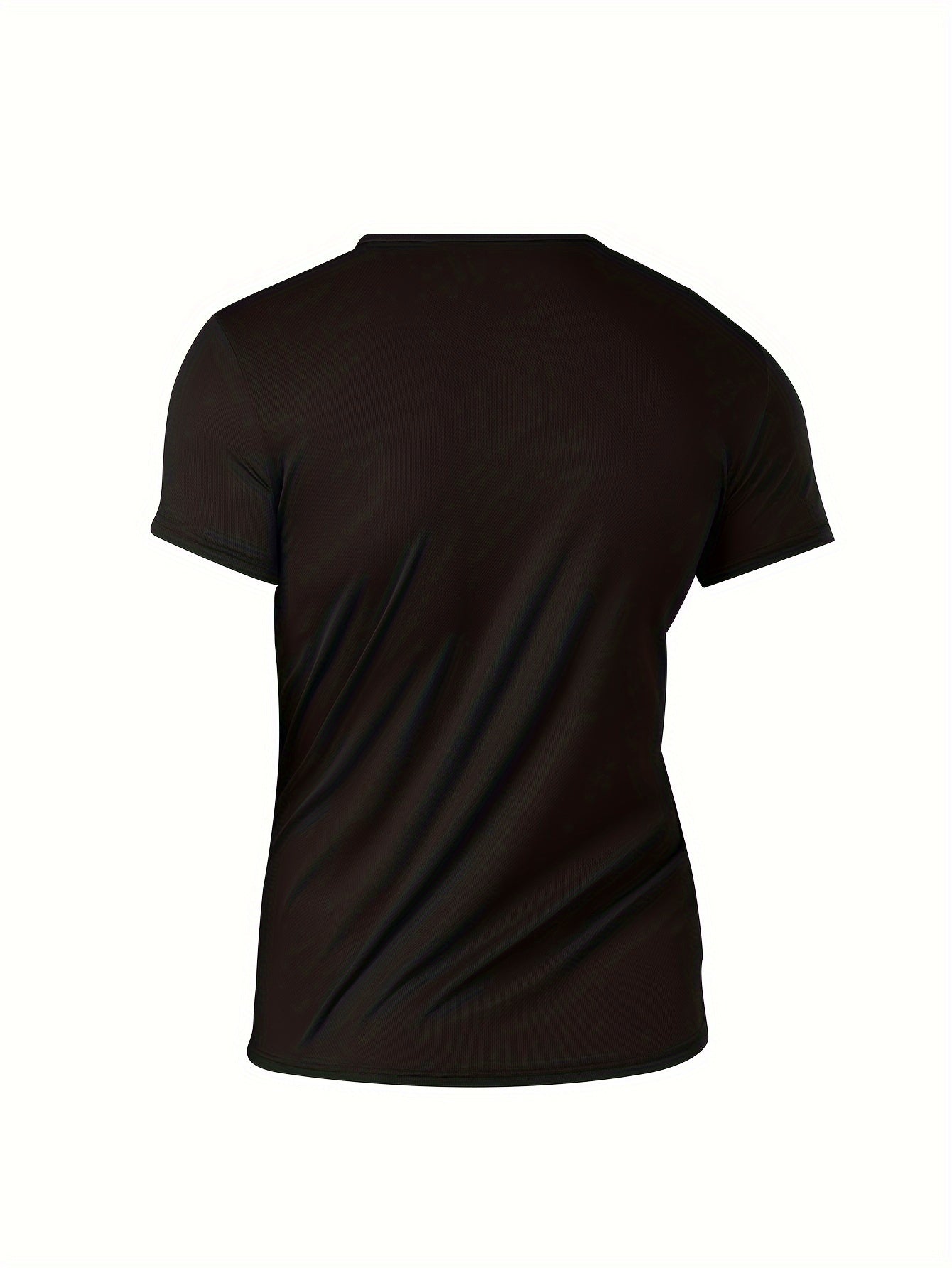 Men's Solid Color Crew Neck T-Shirt Breathable Quick-Drying Stretch Summer Activewear