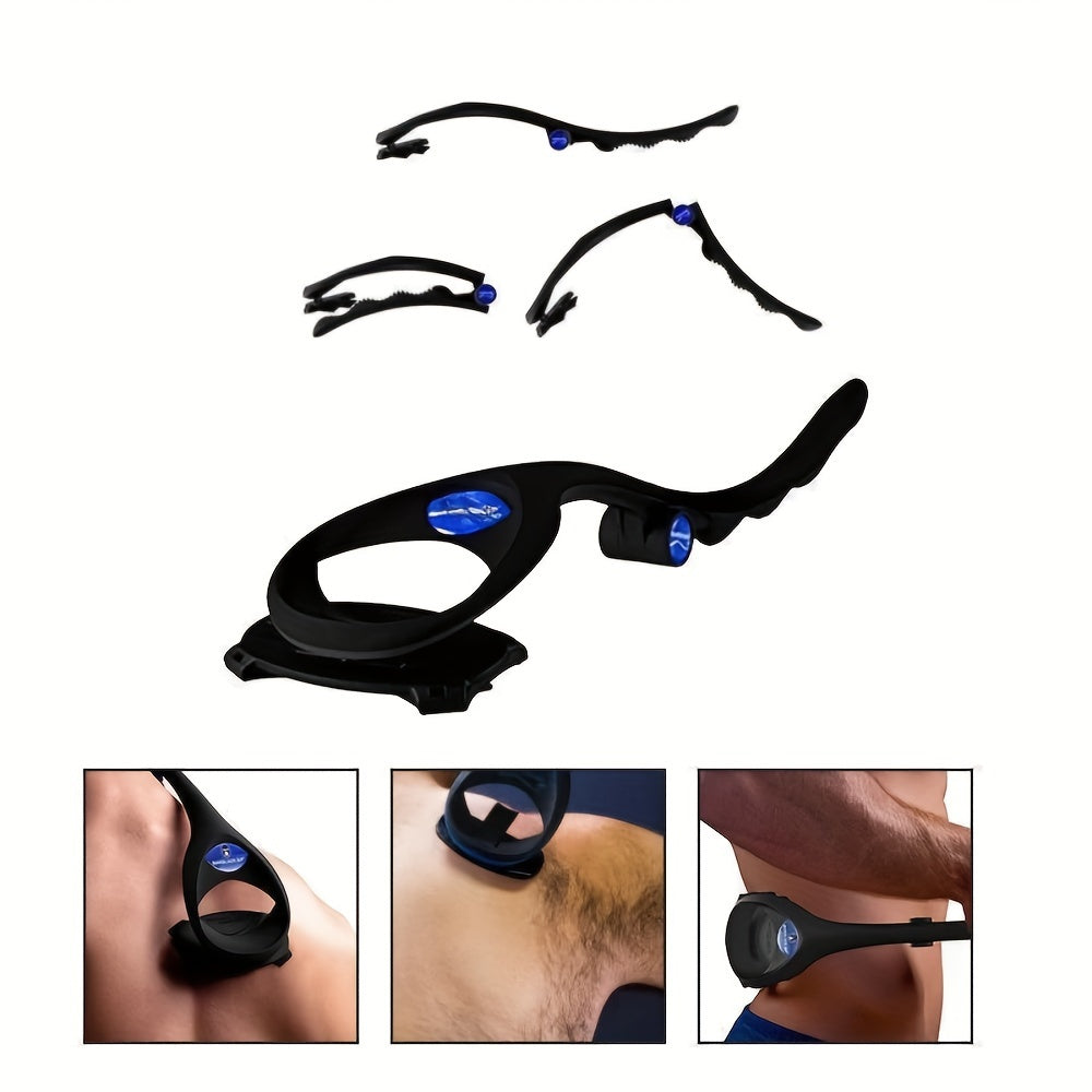 Men Back Shaver Set With Safety Blade Tech Ergonomic Handle Wet Dry Use