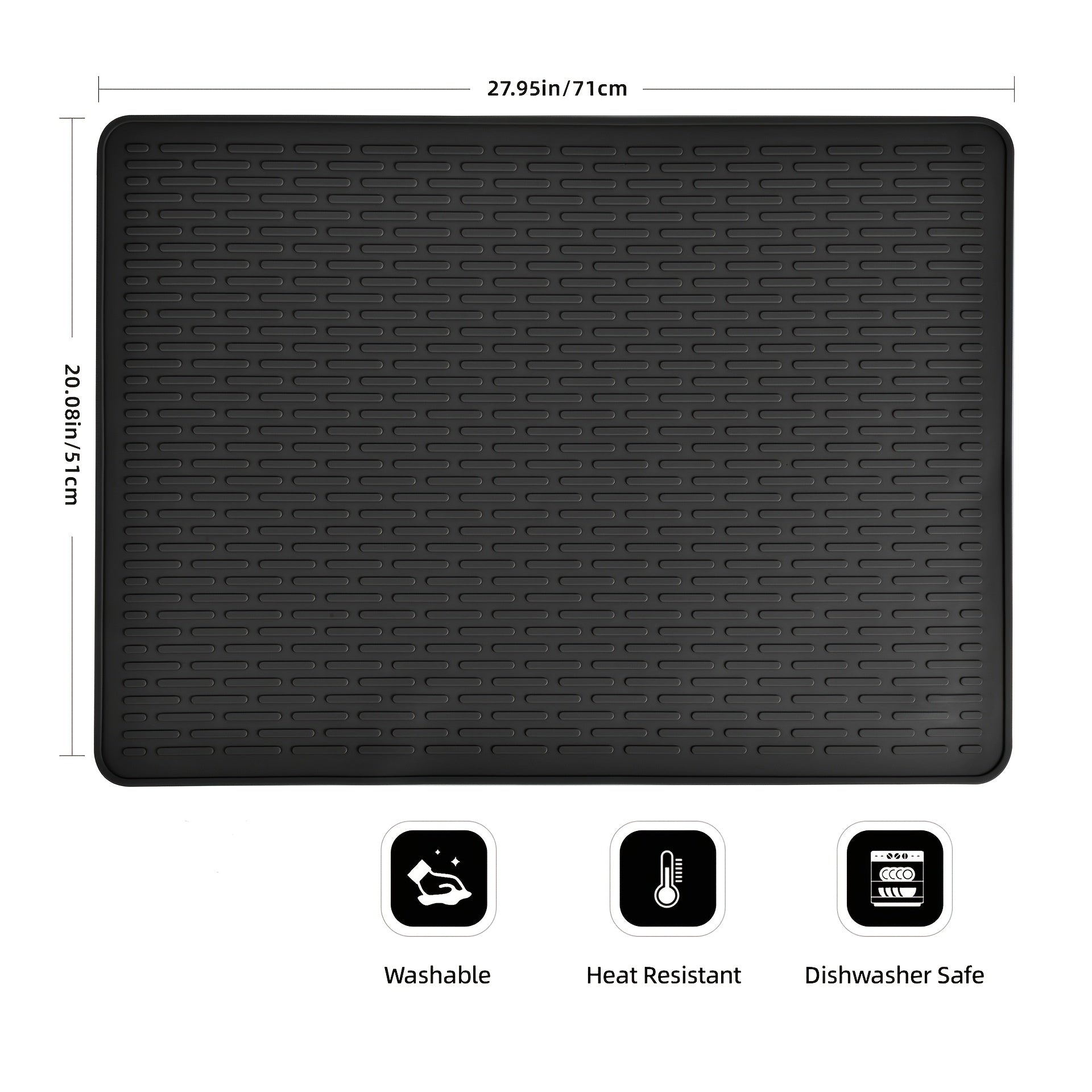 Термостойкое силиконовое покрытие для плиты серого/черного цвета защищает электрические и стеклянные плиты для сушки посуды и использования на кухне