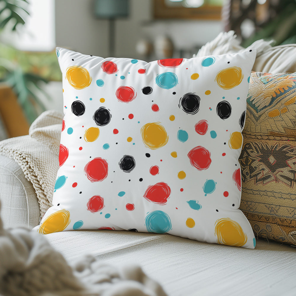 Zamonaviy Dot Graffiti Throw Pillow Cover Qisqa Short Plush Yumshoq Yostiq qoplami uchun Sofadan to'shakga, Avtomobil, Yashash xonasi