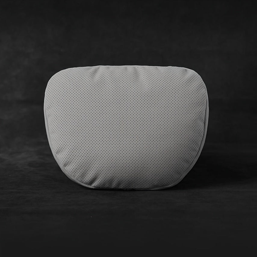 Universal Suede Headrest and Lumbar Support Combo Breathable Ergonomic Pillow Set